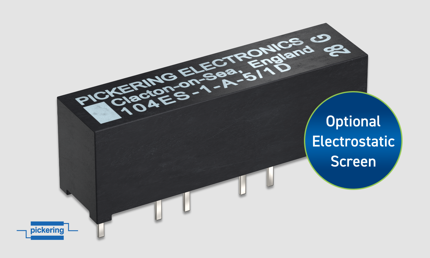 Pickering Adds Electrostatic Shielding to High-Voltage Miniature Reed Relay to Minimize Noise